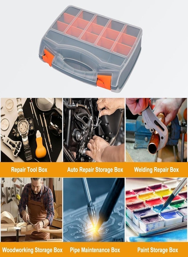 LASALE Plastic Tool Storage Box for Nails, Screws, Nuts, and Bolts - Stackable Multi-Utility Tool Organizer Box (Empty) (Style-2) - Image 4